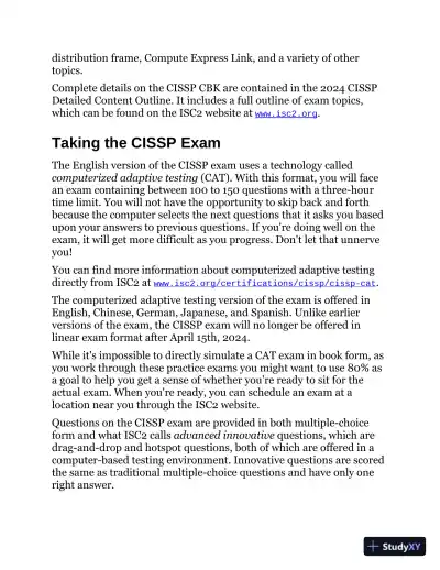 ISC2 CISSP Certified Information Systems Security Professional Official Practice Tests, 4th Edition (2024) - Page 16 preview image