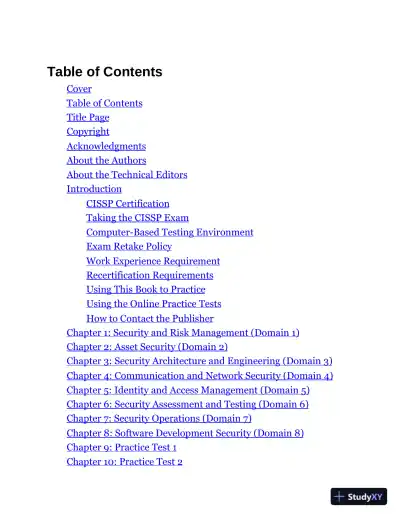 ISC2 CISSP Certified Information Systems Security Professional Official Practice Tests, 4th Edition (2024) - Page 3 preview image