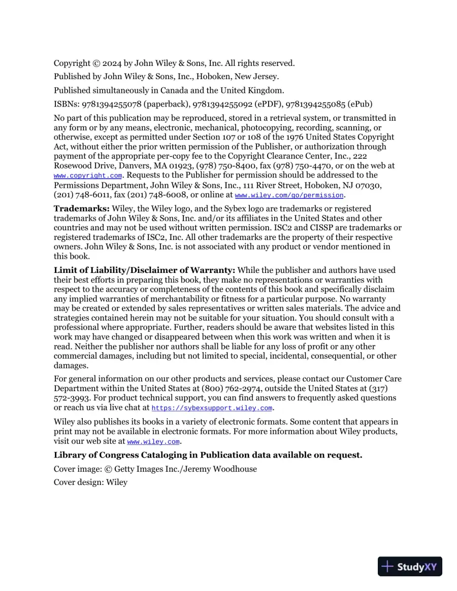 ISC2 CISSP Certified Information Systems Security Professional Official Practice Tests, 4th Edition (2024), page 7