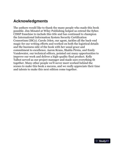ISC2 CISSP Certified Information Systems Security Professional Official Practice Tests, 4th Edition (2024) - Page 8 preview image