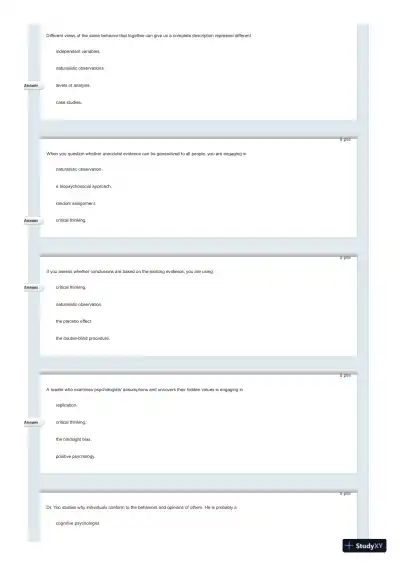 Test Bank For Psychology in Everyday Life, 2nd Edition - Page 13 preview image