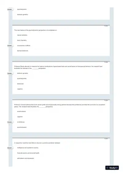 Test Bank For Psychology in Everyday Life, 2nd Edition - Page 18 preview image
