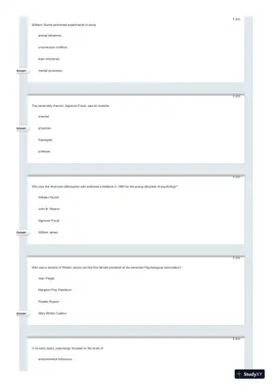Test Bank For Psychology in Everyday Life, 2nd Edition - Page 3 preview image