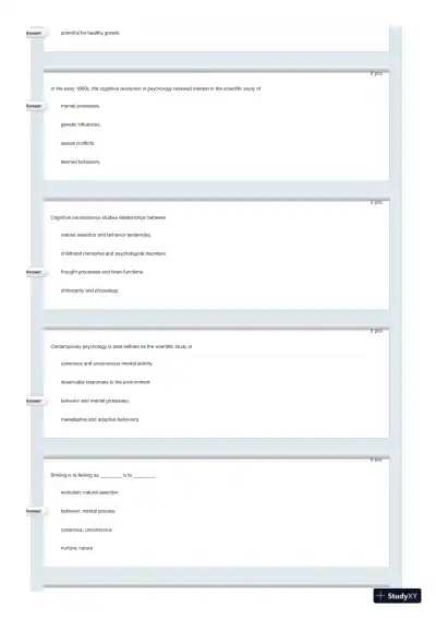 Test Bank For Psychology in Everyday Life, 2nd Edition - Page 5 preview image