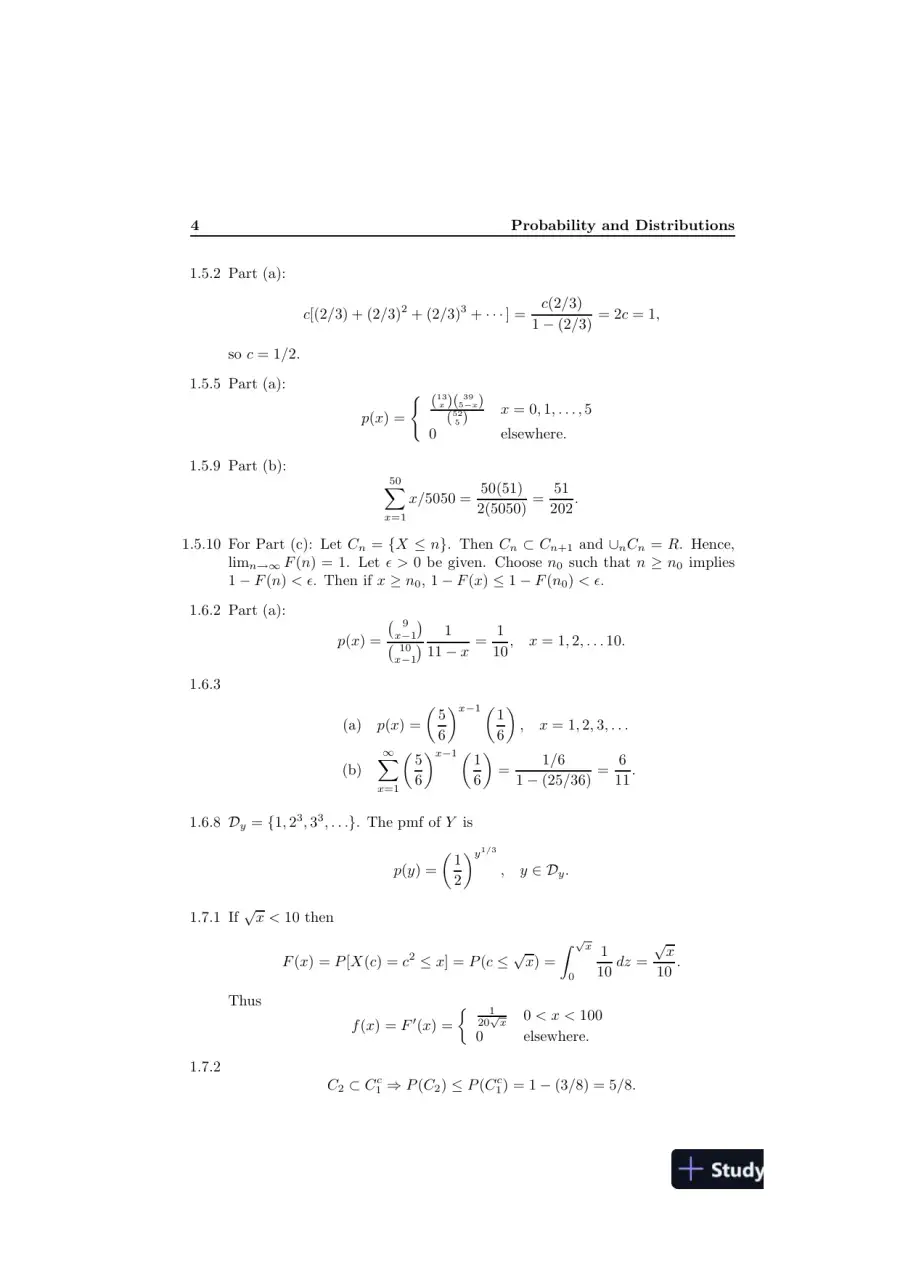 Solution Manual For Introduction To Mathematical Statistics, 7th Edition, page 7
