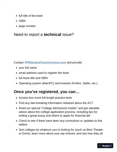 Princeton Review ACT Premium Prep 2022 8 Practice Tests + Content Review (2022) - Page 11 preview image