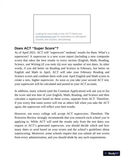 Princeton Review ACT Premium Prep 2022 8 Practice Tests + Content Review (2022) - Page 22 preview image