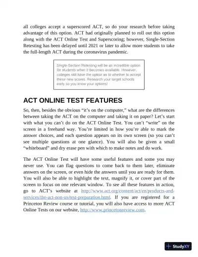 Princeton Review ACT Premium Prep 2022 8 Practice Tests + Content Review (2022) - Page 24 preview image