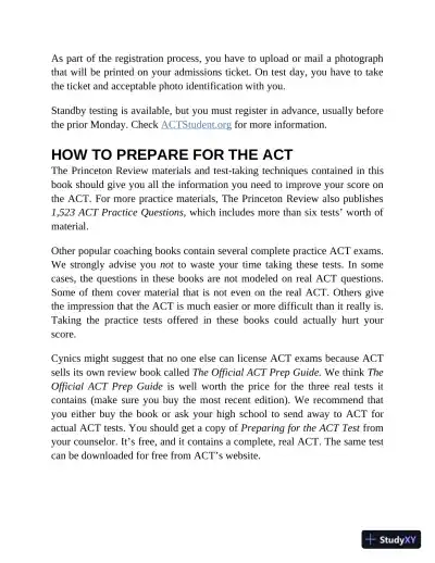 Princeton Review ACT Premium Prep 2022 8 Practice Tests + Content Review (2022) - Page 27 preview image