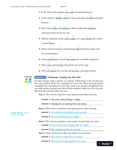 Solution Manual for Along These Lines: Writing Sentences and Paragraphs, 7th Edition - Page 12 preview image