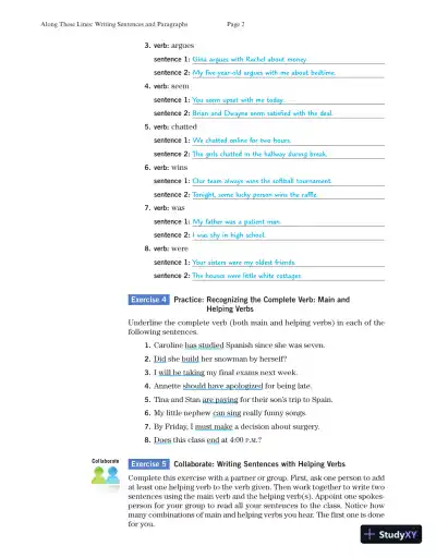 Solution Manual for Along These Lines: Writing Sentences and Paragraphs, 7th Edition - Page 4 preview image