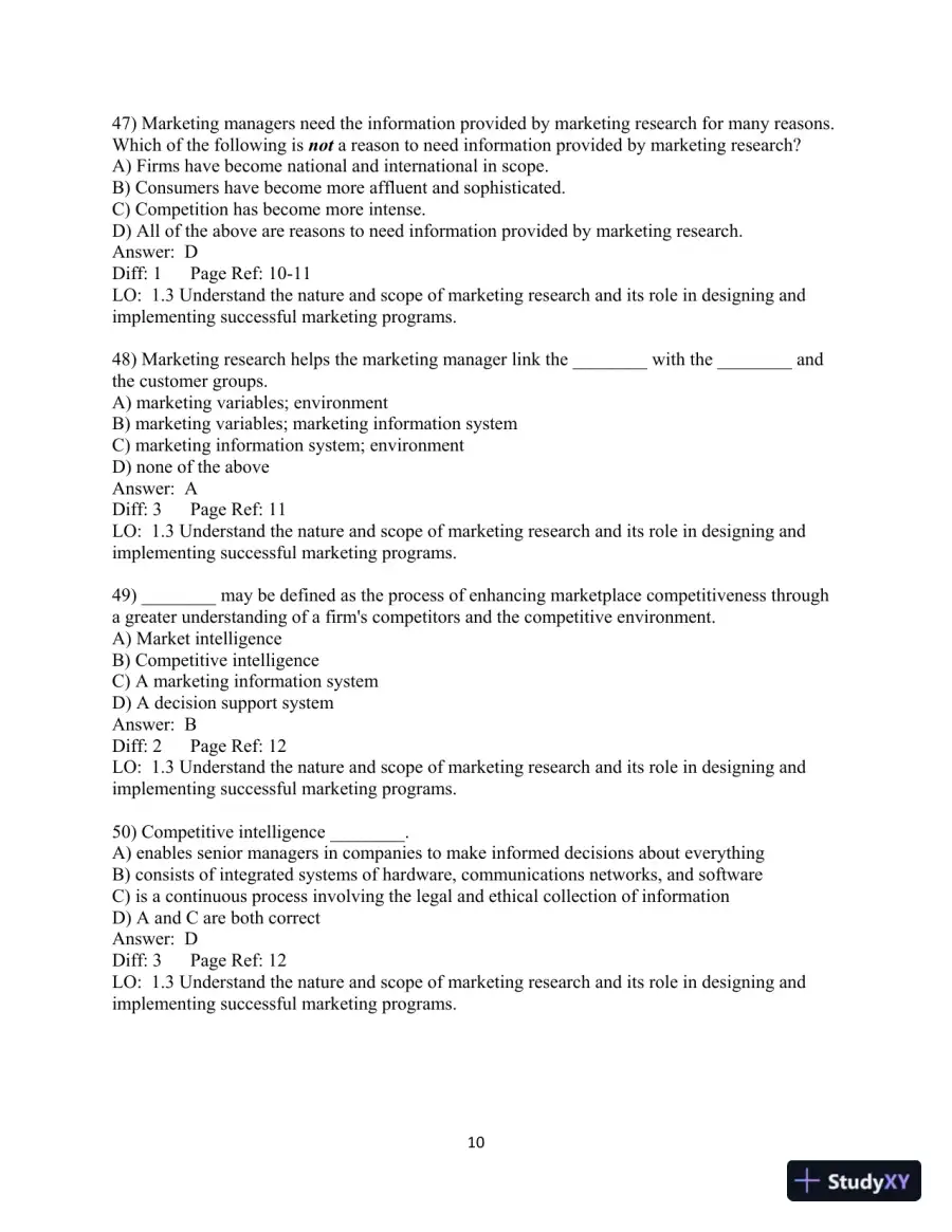 Test Bank for Marketing Research: An Applied Orientation, 7th edition, page 11