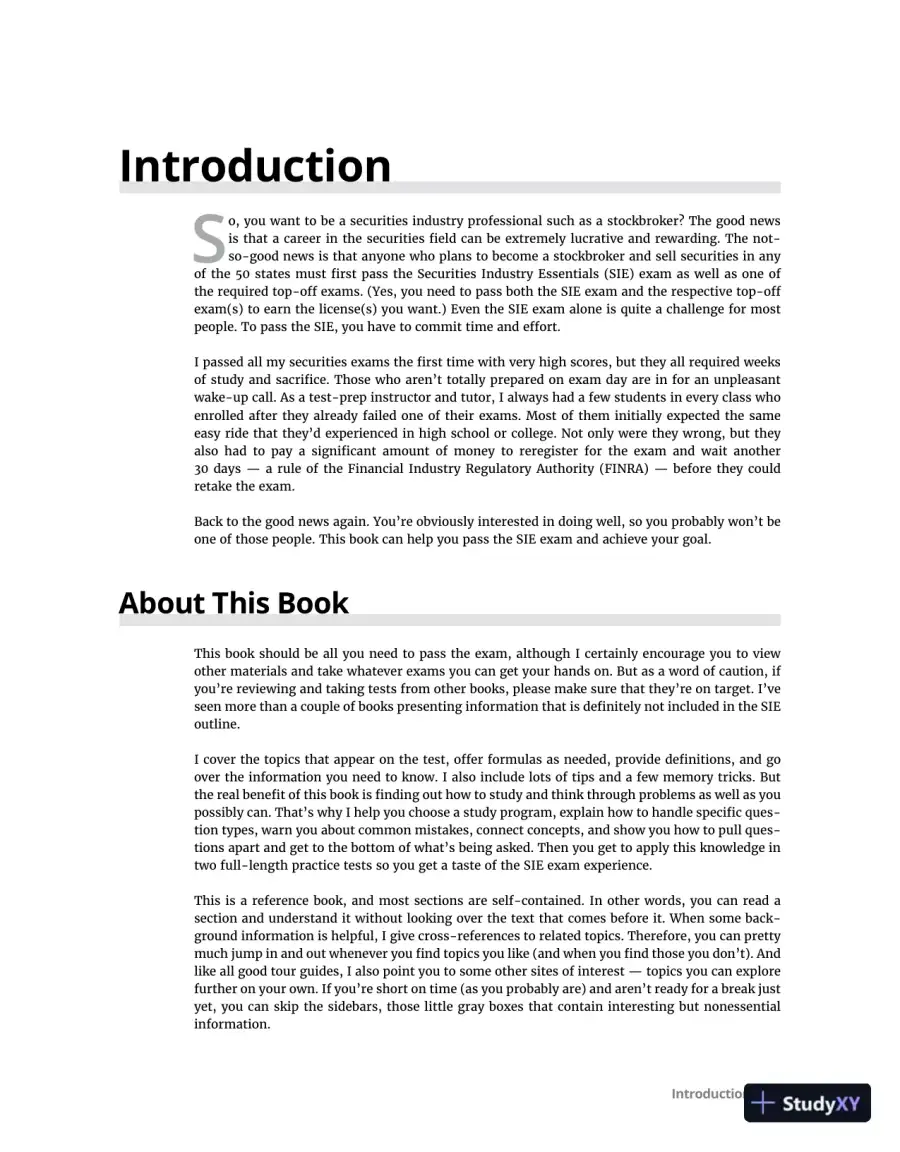 SIE Exam 2025/2026 For Dummies (2024), page 16