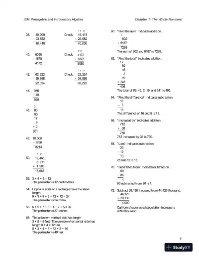 Solution Manual for Prealgebra and Introductory Algebra, 4th Edition - Page 8 preview image