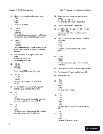 Solution Manual for Prealgebra and Introductory Algebra, 4th Edition - Page 9 preview image