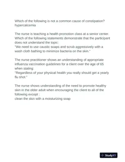 NR601 Nursing Midterm Exam With Answers (200 Solved Questions) - Page 7 preview image