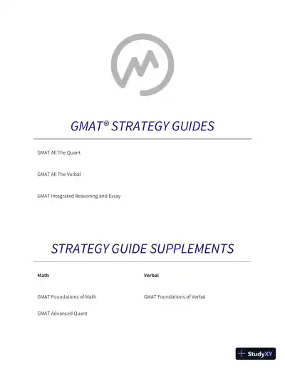GMAT Foundations of Verbal: Practice Problems in Book (2020) - Page 10 preview image