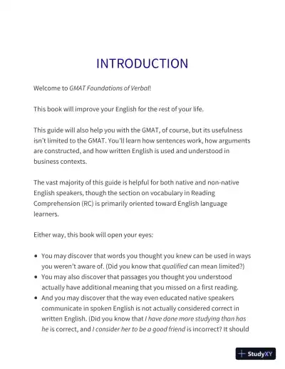 GMAT Foundations of Verbal: Practice Problems in Book (2020) - Page 13 preview image