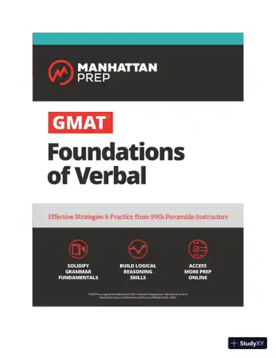 GMAT Foundations of Verbal: Practice Problems in Book (2020) - Page 3 preview image