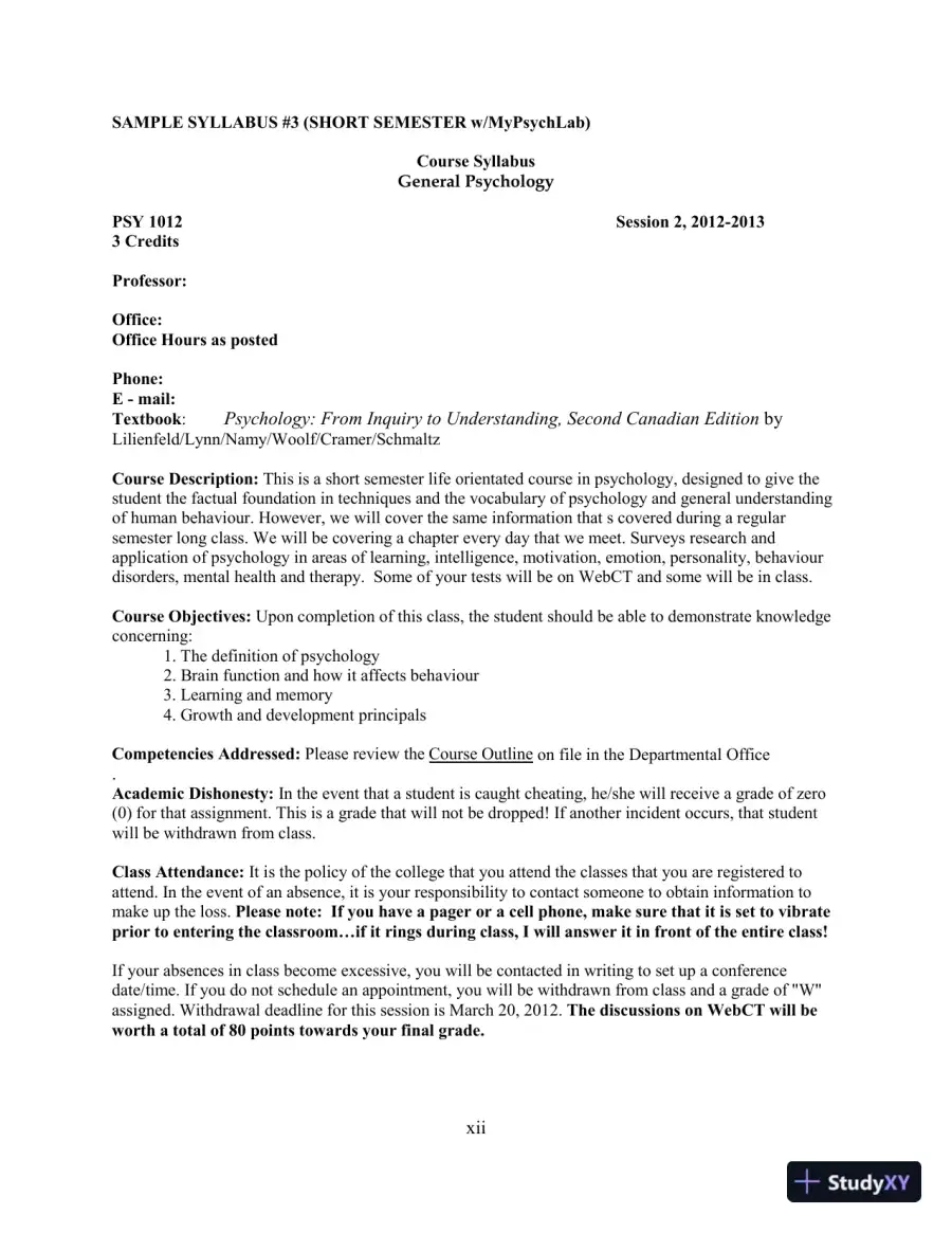 Psychology: From Inquiry To Understanding, Second  Canadian Edition Class Notes, page 13
