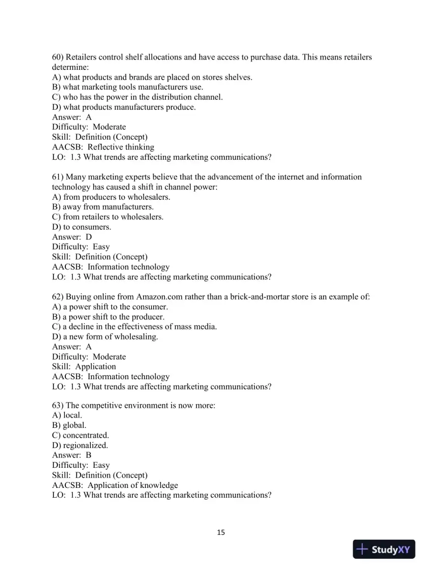 Test Bank for Integrated Advertising, Promotion, and Marketing Communications, 8th Edition, page 16