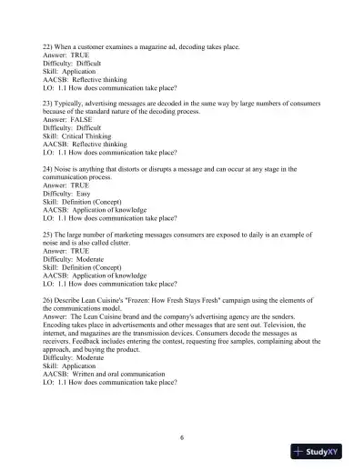 Test Bank for Integrated Advertising, Promotion, and Marketing Communications, 8th Edition - Page 7 preview image