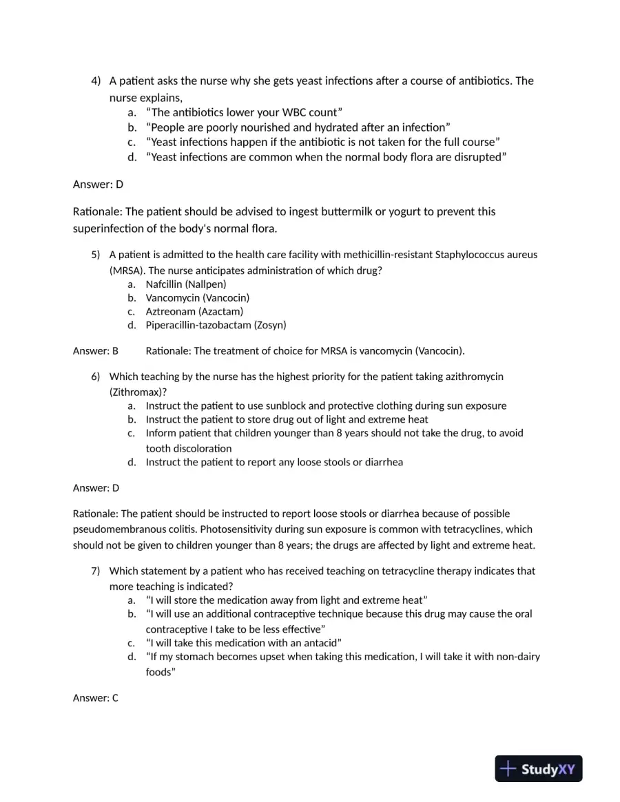 Critical Care Practice Exam With Answers (72 Solved Questions), page 3