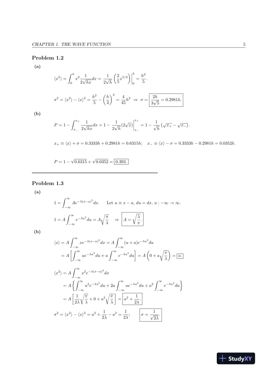 Introduction to Quantum Mechanics, 3rd Edition Solution Manual, page 5