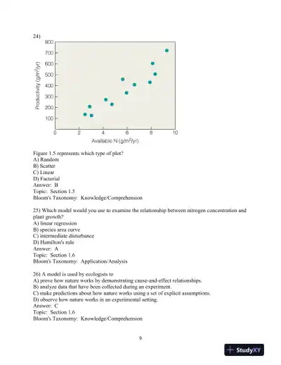Test Bank For Elements Of Ecology, 9th Edition - Page 10 preview image