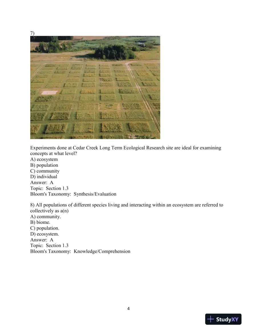Test Bank For Elements Of Ecology, 9th Edition, page 5