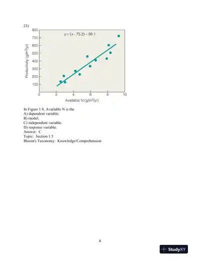 Test Bank For Elements Of Ecology, 9th Edition - Page 9 preview image