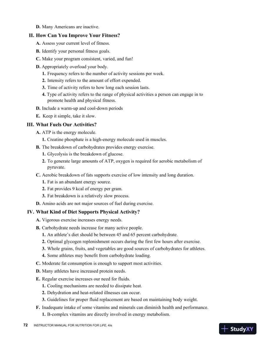 Revision Notes for Nutrition for Life, 4th Edition, page 14