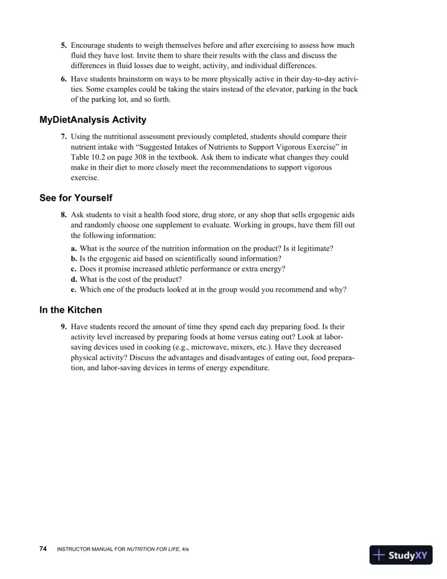 Revision Notes for Nutrition for Life, 4th Edition, page 16