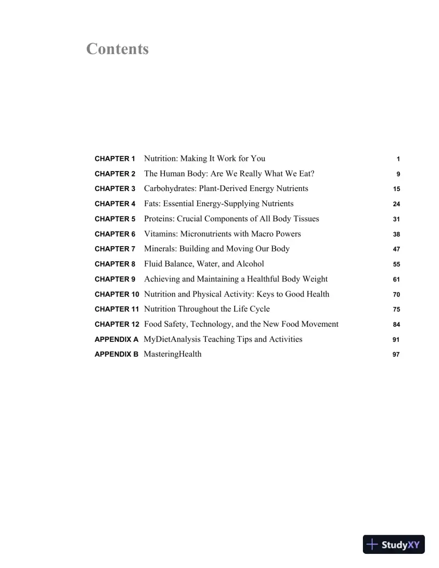 Revision Notes for Nutrition for Life, 4th Edition, page 3