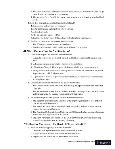 Revision Notes for Nutrition for Life, 4th Edition - Page 8 preview image