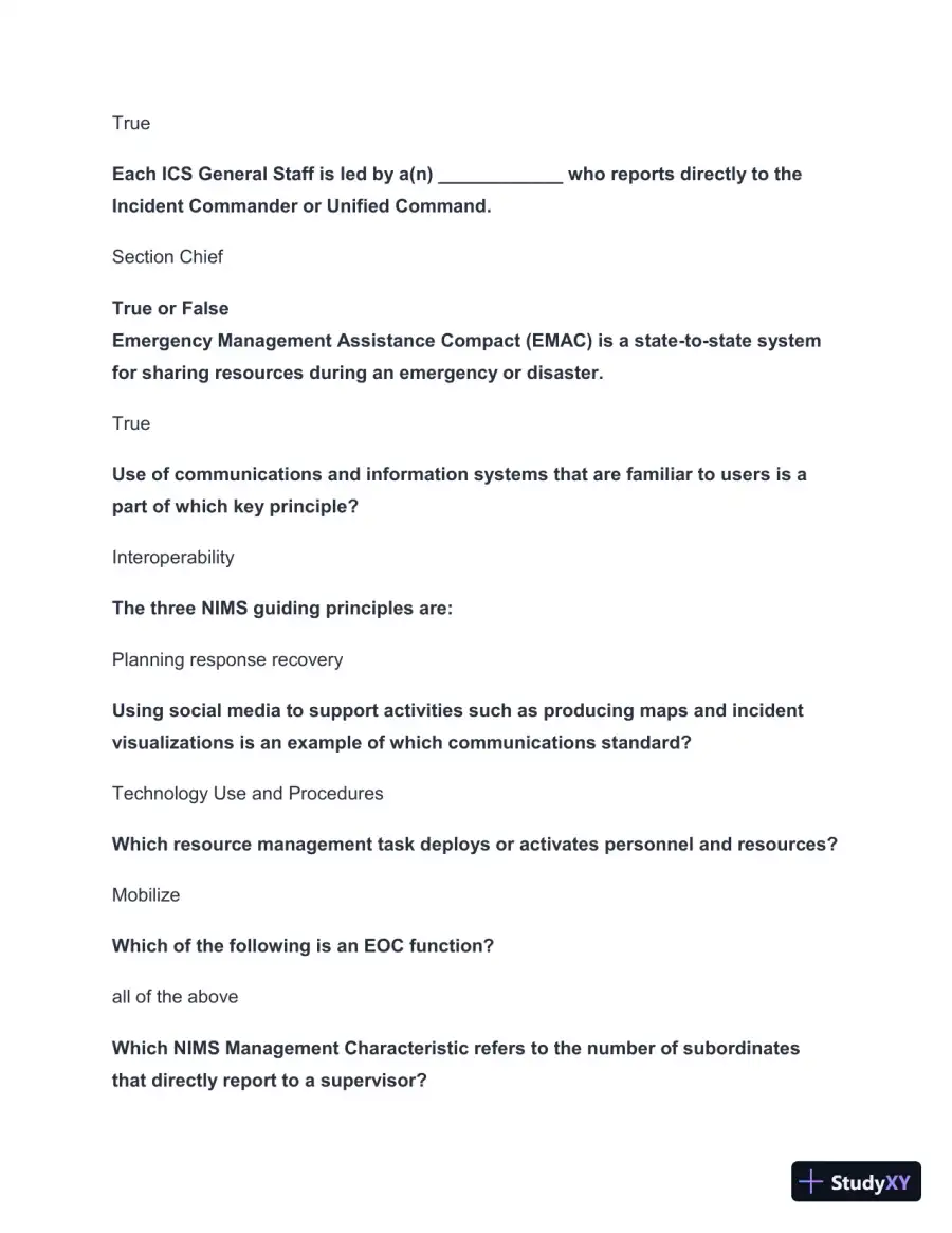 2024-2024 FEMA IS 700 Practice Exam with Answers (60 Solved Questions), page 3