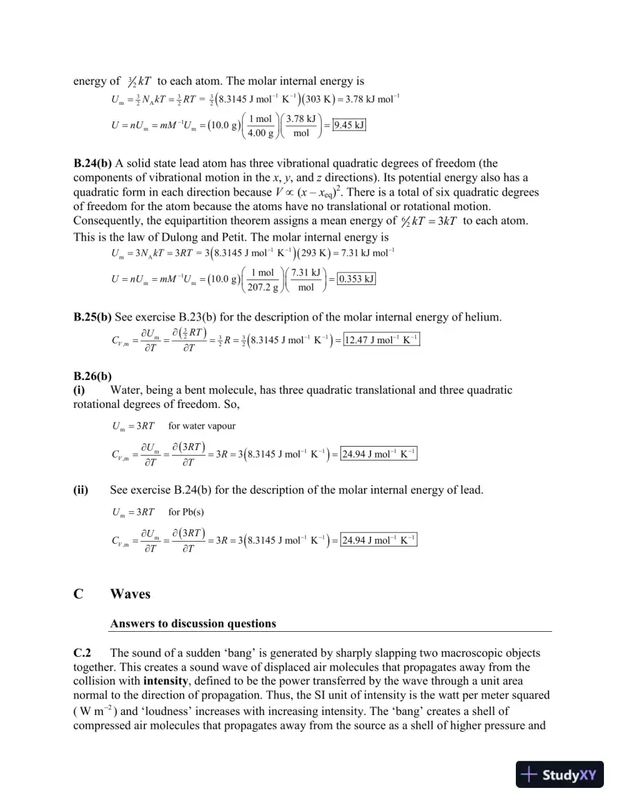 Physical Chemistry: Thermodynamics, Structure, and Change Tenth Edition Solution Manual, page 14