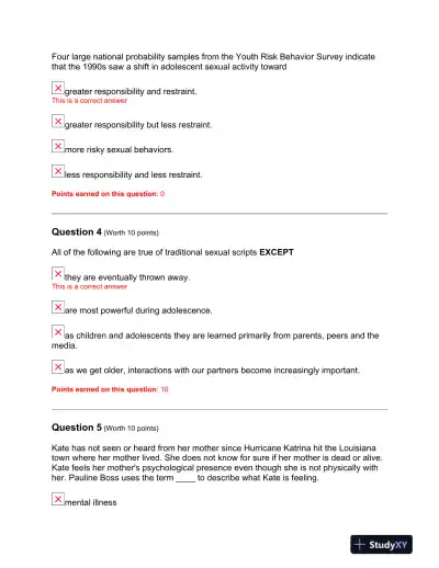 SOC 132 Final: Understanding Gender Roles, Sexual Scripts, and Cultural Perceptions: A Sociological Analysis - Page 3 preview image