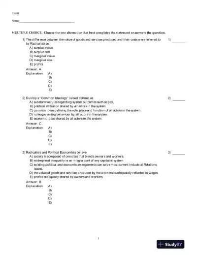 Test Bank for International Relations, 11th Edition - Page 1 preview image
