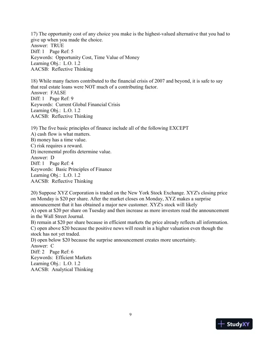 Test Bank for Foundations Of Finance, 5th Edition, page 11
