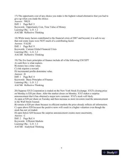 Test Bank for Foundations Of Finance, 5th Edition - Page 11 preview image