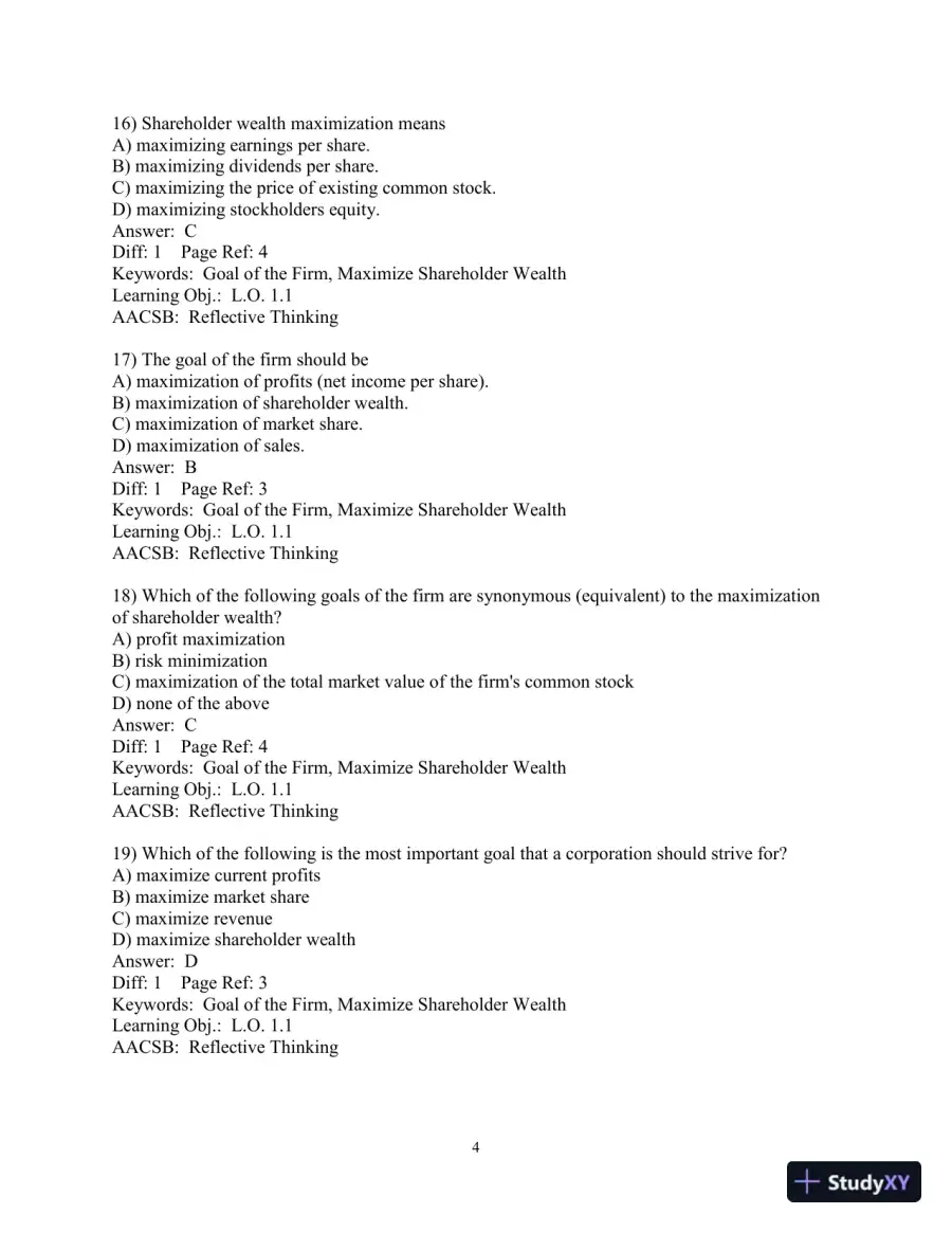 Test Bank for Foundations Of Finance, 5th Edition, page 6