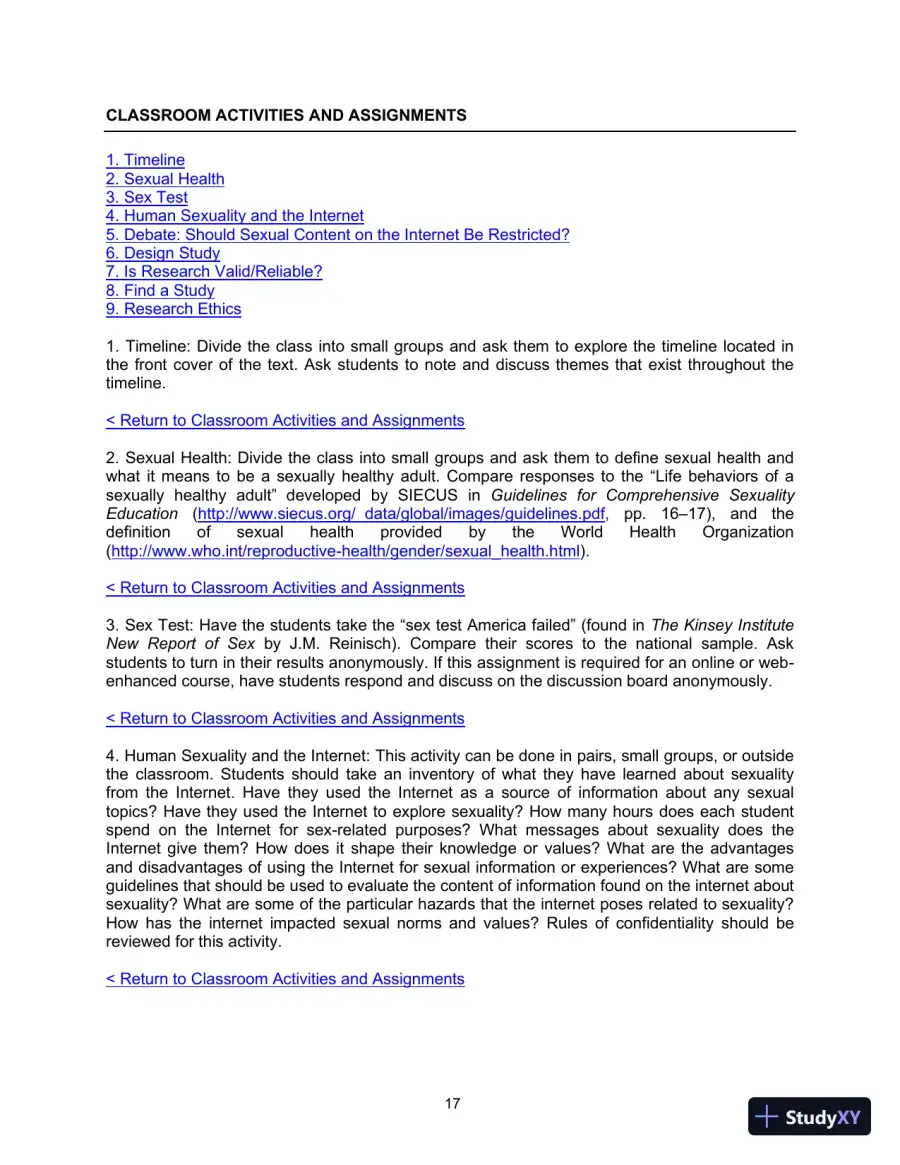 Class Notes for Human Sexuality, 4th Edition, page 18