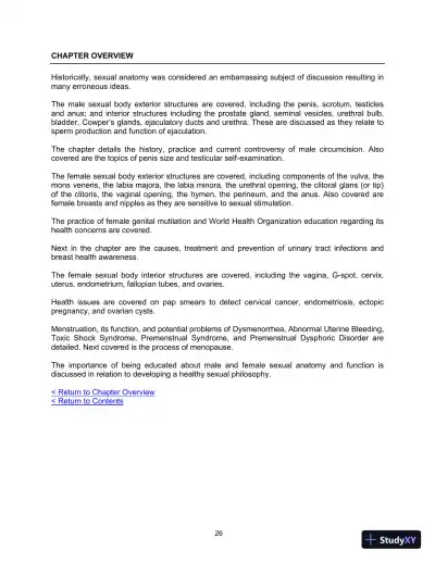 Class Notes for Human Sexuality, 4th Edition - Page 27 preview image