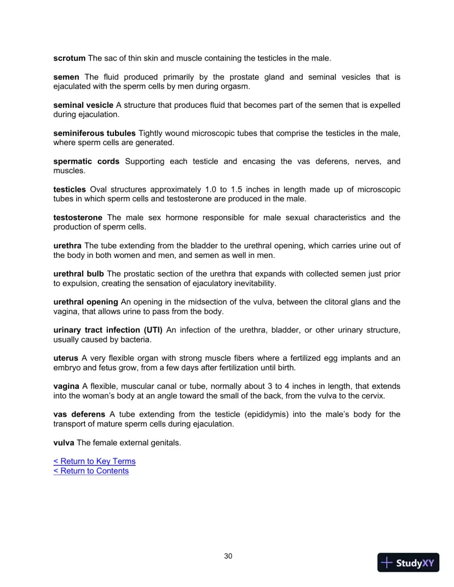 Class Notes for Human Sexuality, 4th Edition, page 31