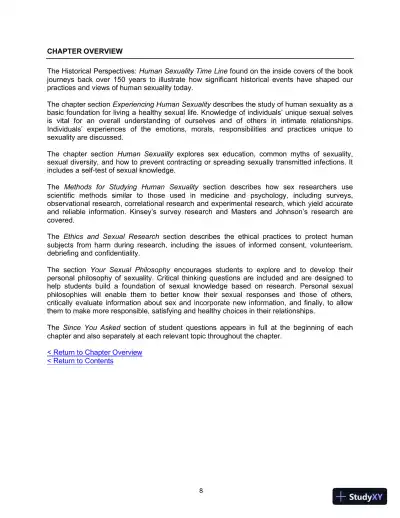 Class Notes for Human Sexuality, 4th Edition - Page 9 preview image