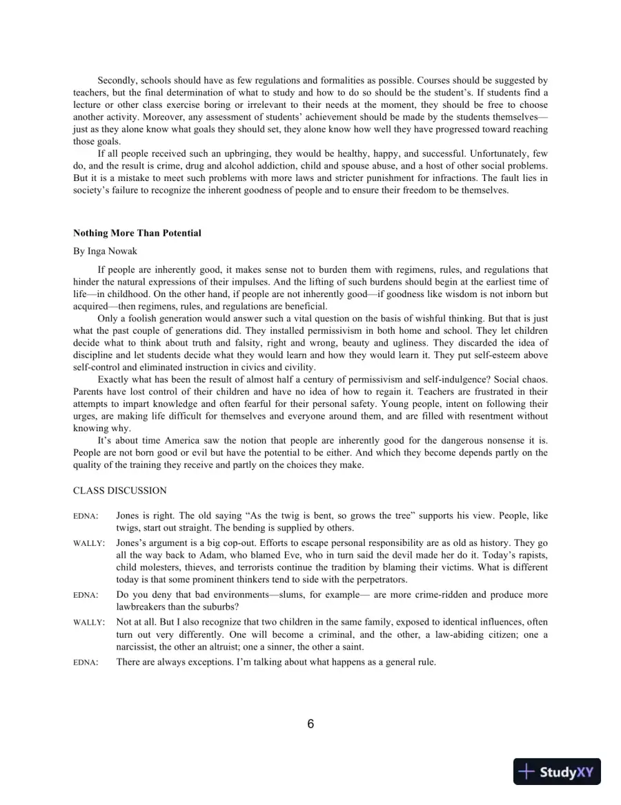 Solution Manual For Art of Thinking, The: A Guide to critical and Creative Thought, 11th Edition, page 10