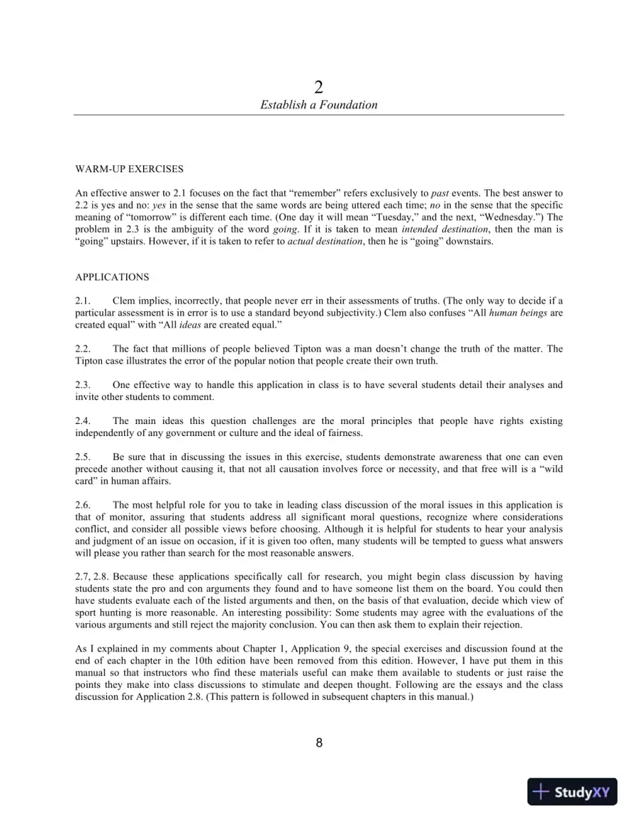 Solution Manual For Art of Thinking, The: A Guide to critical and Creative Thought, 11th Edition, page 12