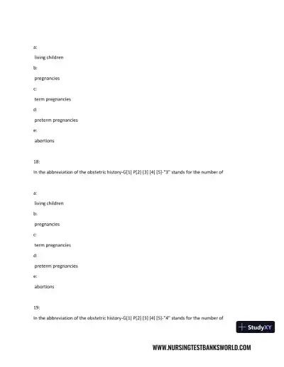 Test Bank For Beckmann and Ling's Obstetrics Gynecology, 8th Edition - Page 10 preview image