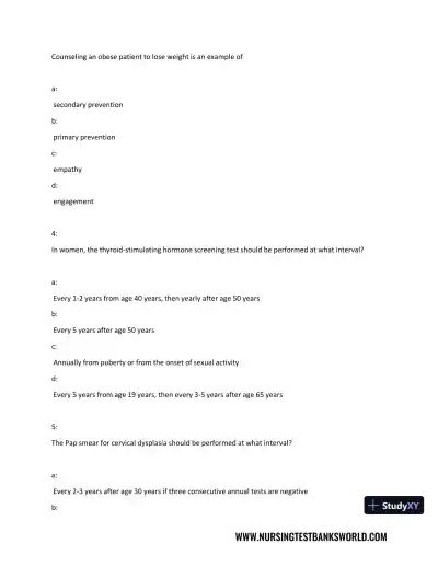 Test Bank For Beckmann and Ling's Obstetrics Gynecology, 8th Edition - Page 16 preview image